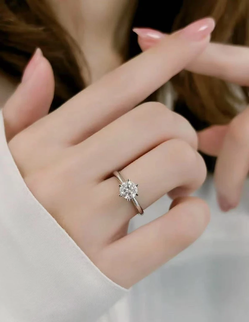 【NFKLN】2.0ct周家六爪皇冠款女戒