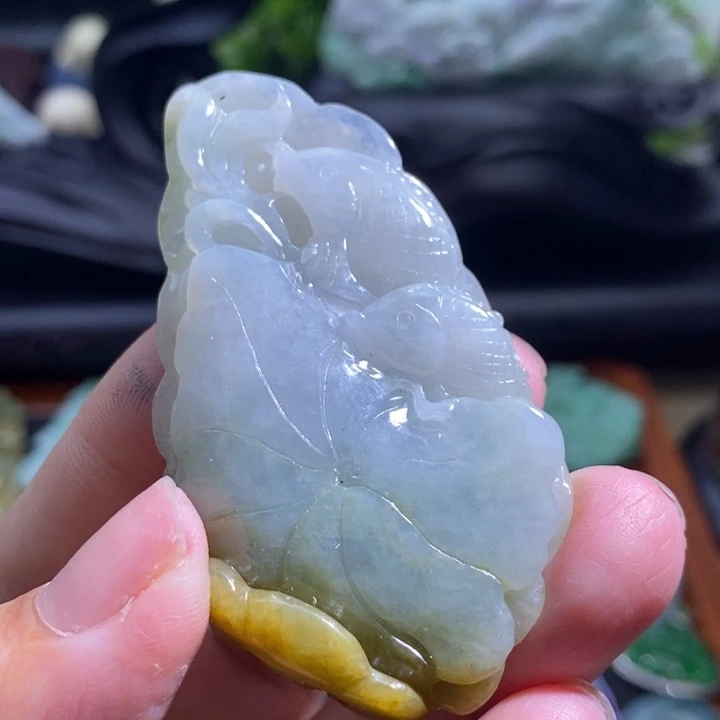 【闪购商品】颈饰未镶嵌翡翠鱼