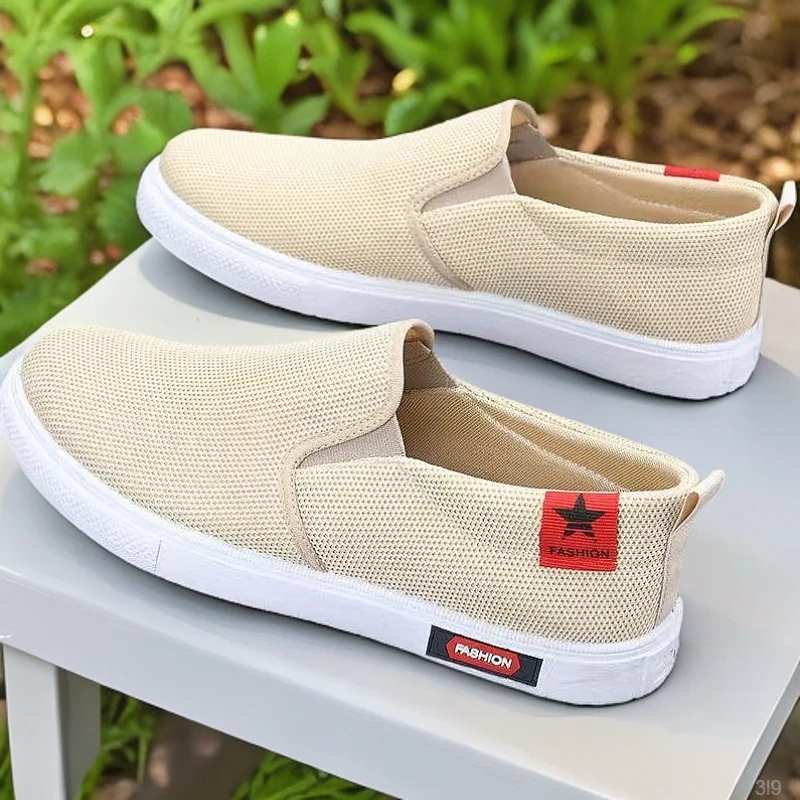 士春夏透气男鞋帆布鞋鞋子男休闲懒人男一脚蹬老老北京布鞋男士