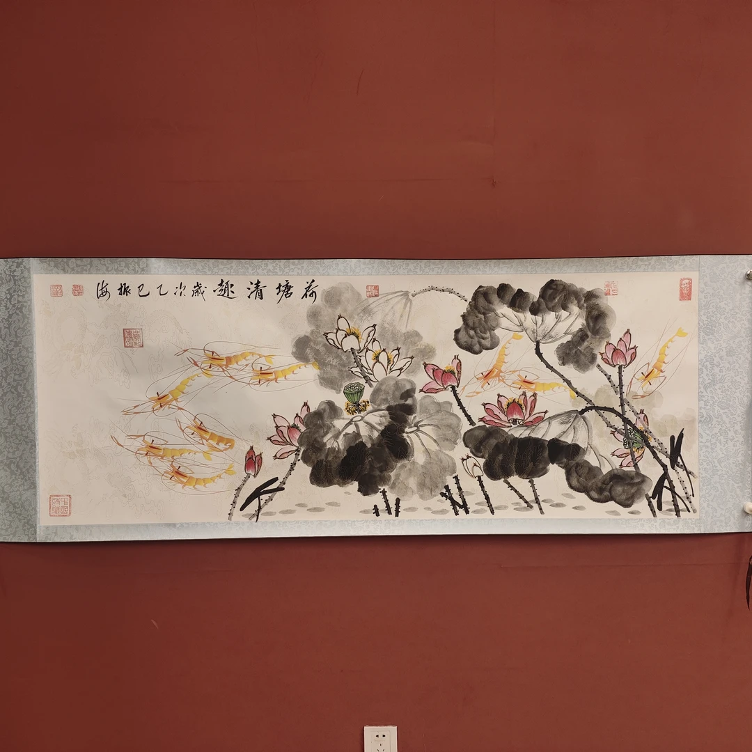 薛振海作品 荷塘清趣  六尺横幅