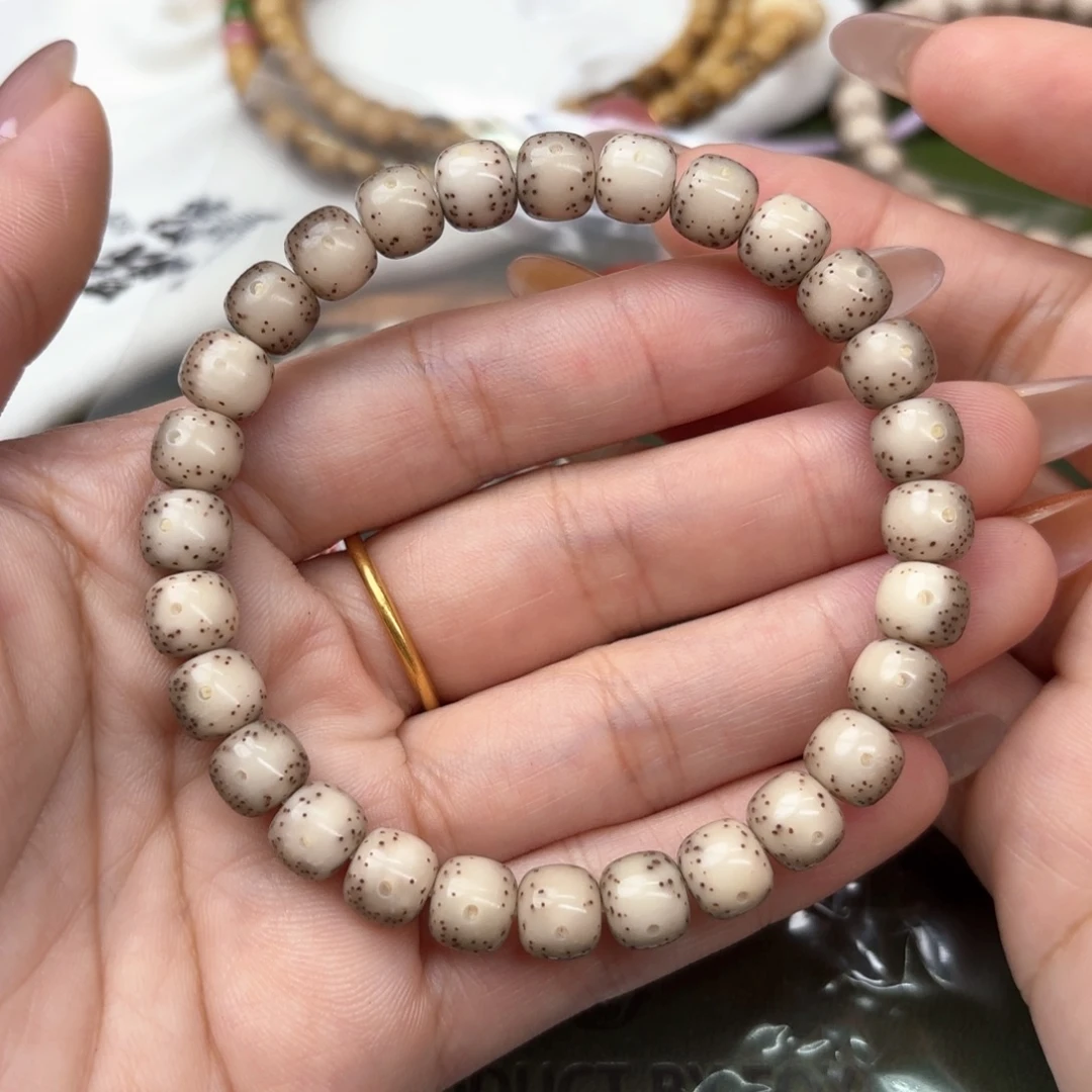 巴***嘿手串星月菩提7*8老型单圈❗️大留白石玉料❗️双金标