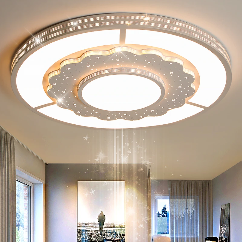 客厅灯特大圆灯简约现代大气会议室全光谱led吸顶灯圆形灯