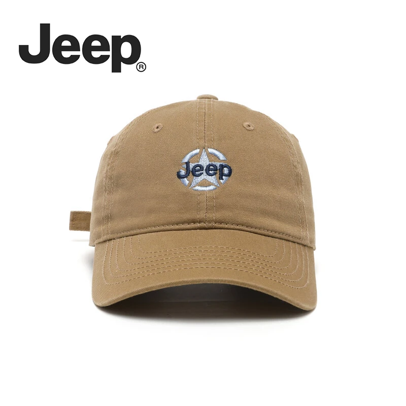 JEEP吉普鸭舌帽复古五角星刺绣棒球帽时尚潮牌运动百搭男女帽子
