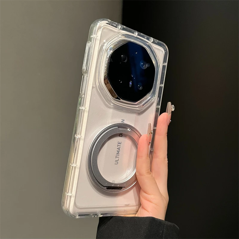 适用华为mate70RS非凡大师手机壳简约旋转磁吸支架mate60RS男女款