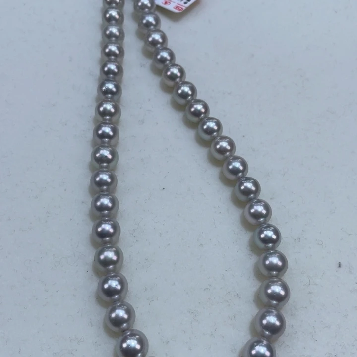 淡水珍珠颈饰银S925镶嵌7/8新品海水真多麻新品