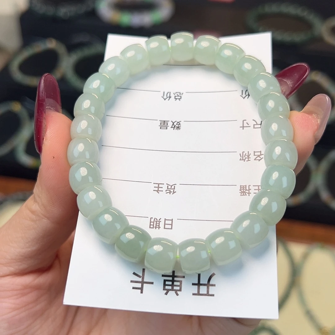 翡翠手串未镶嵌缅甸A货翡翠手串k8.9 012