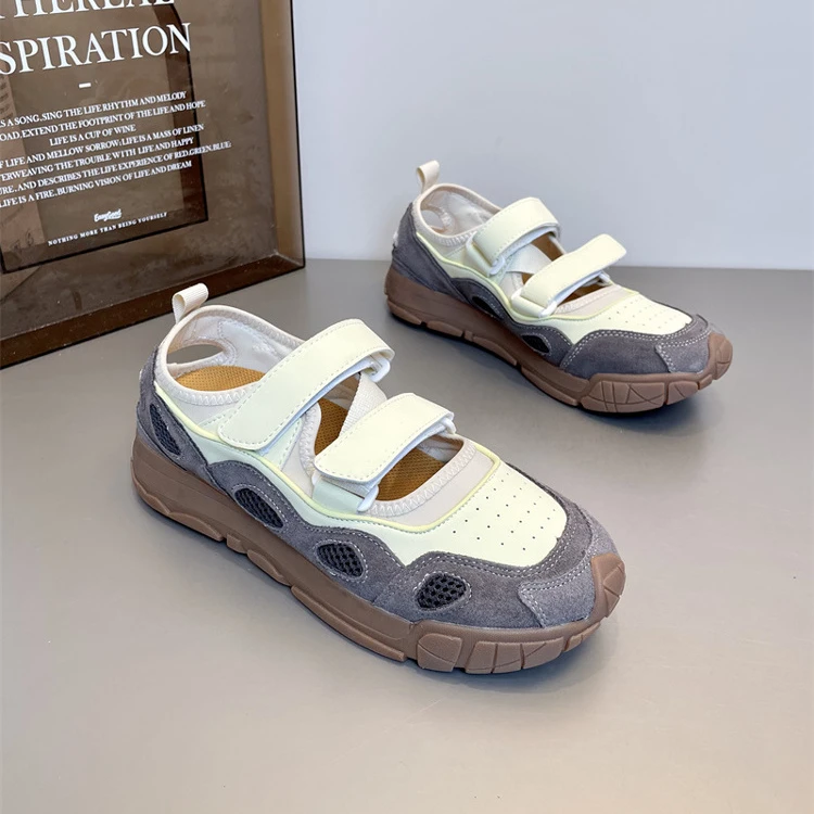 SGIRL TWTW小众百搭鞋子欧若风时尚魔术贴镂空透气运动休闲德训鞋