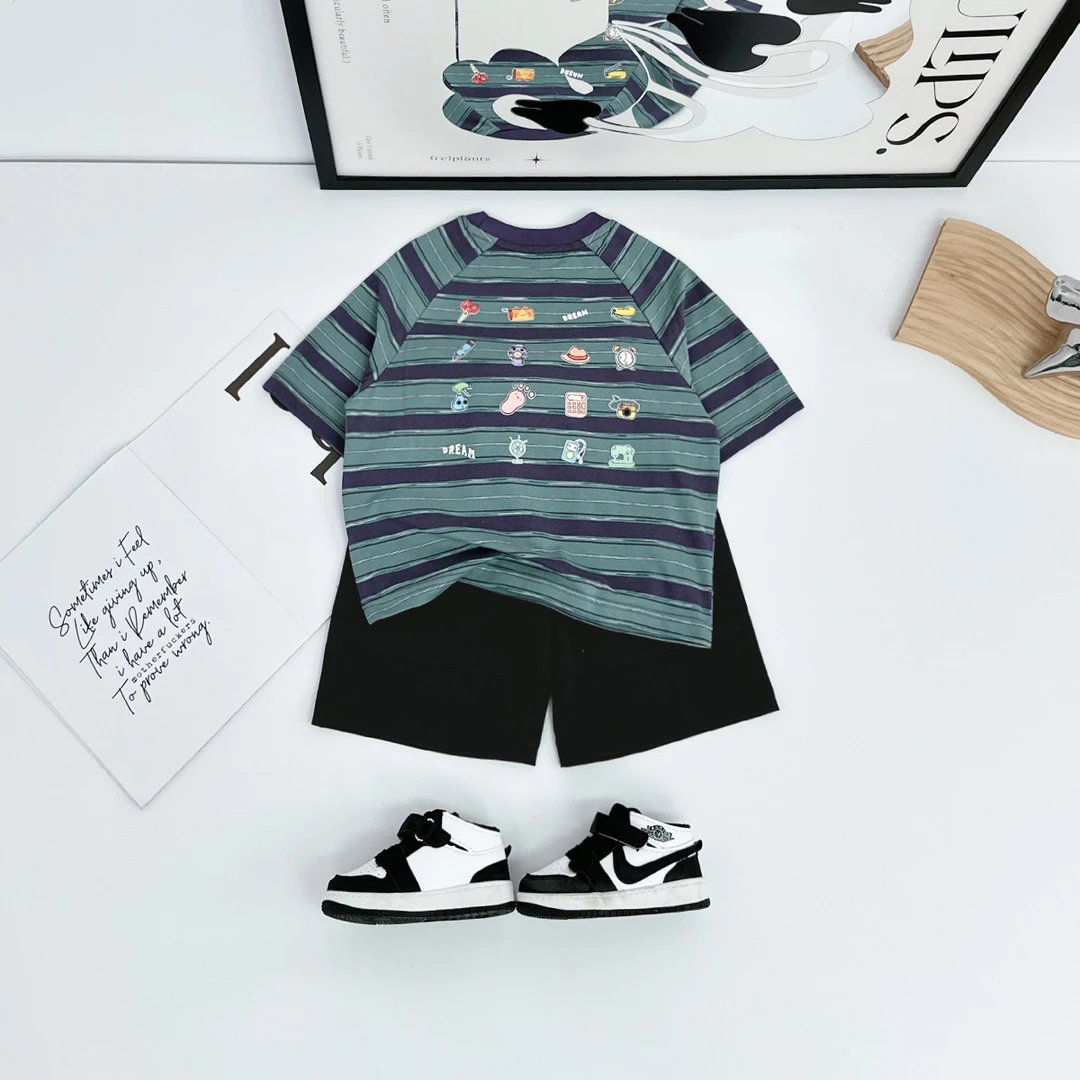 儿童夏装套装夏季2025新款男童短袖两件套 YCY5011 悠悠童话童装