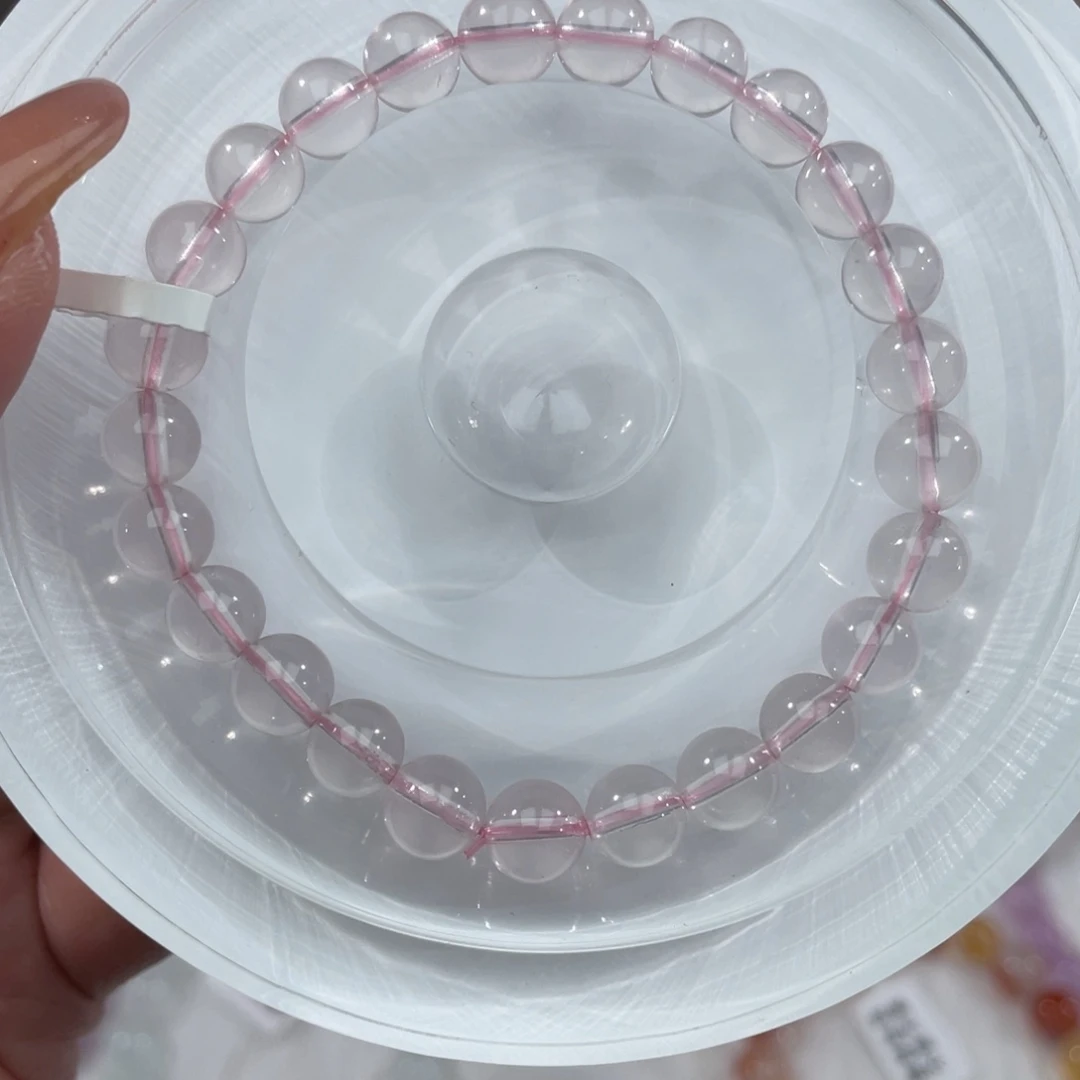 手串水晶未镶嵌开播福利款六芒星粉水晶7m+