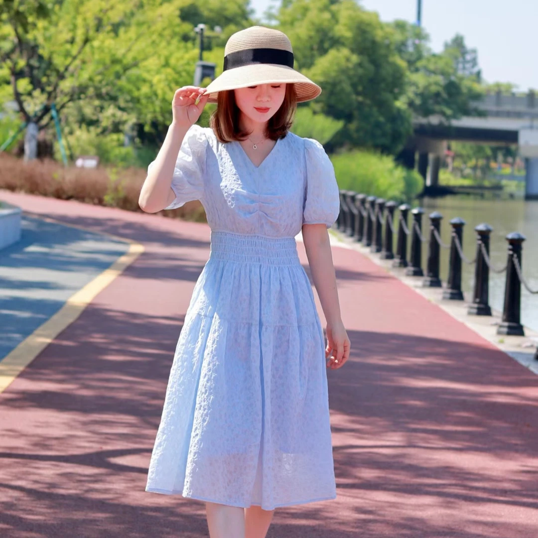 140-156身高小个子女装洋气连衣裙连衣裙法式连衣裙女装连衣裙