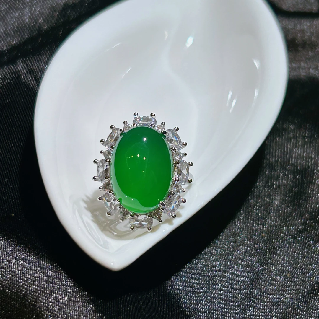 天然玛瑙玉髓戒指开口-多样性发一-MN045