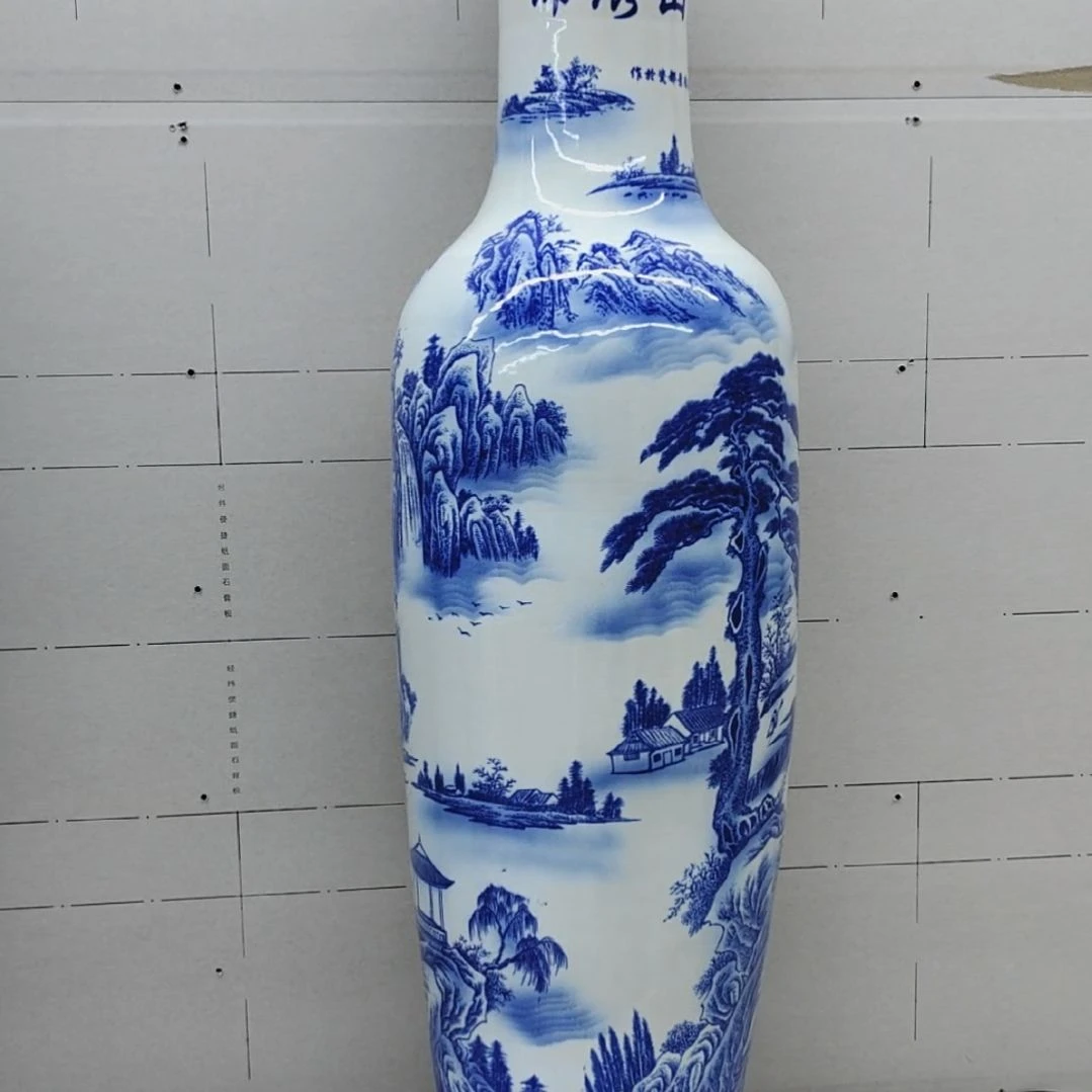 瓶景德镇落地花瓶一米4花瓶一对