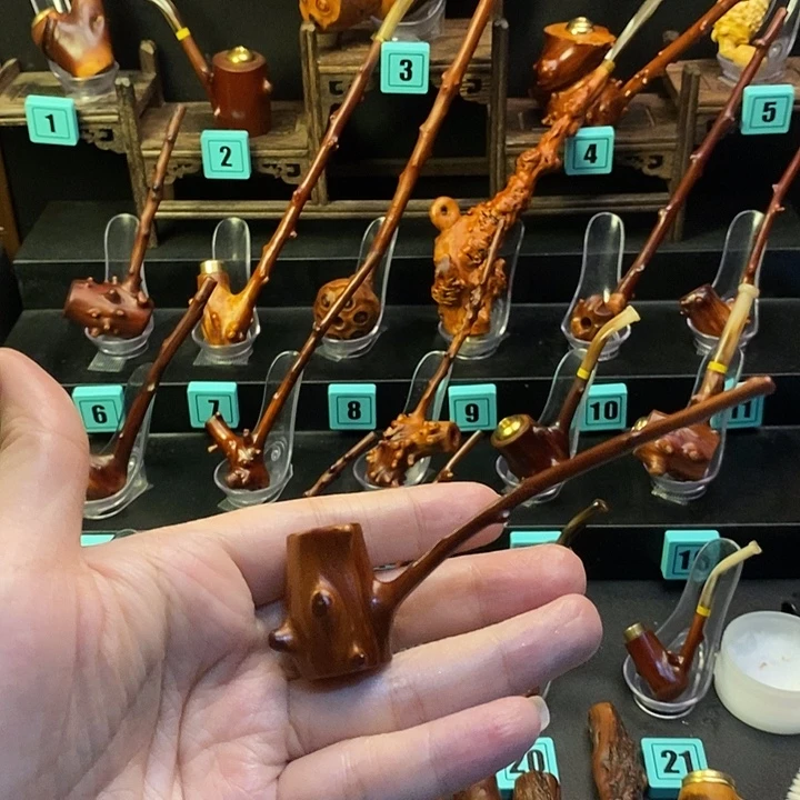 大叶紫檀（黑酸枝木类）檬子木烟斗