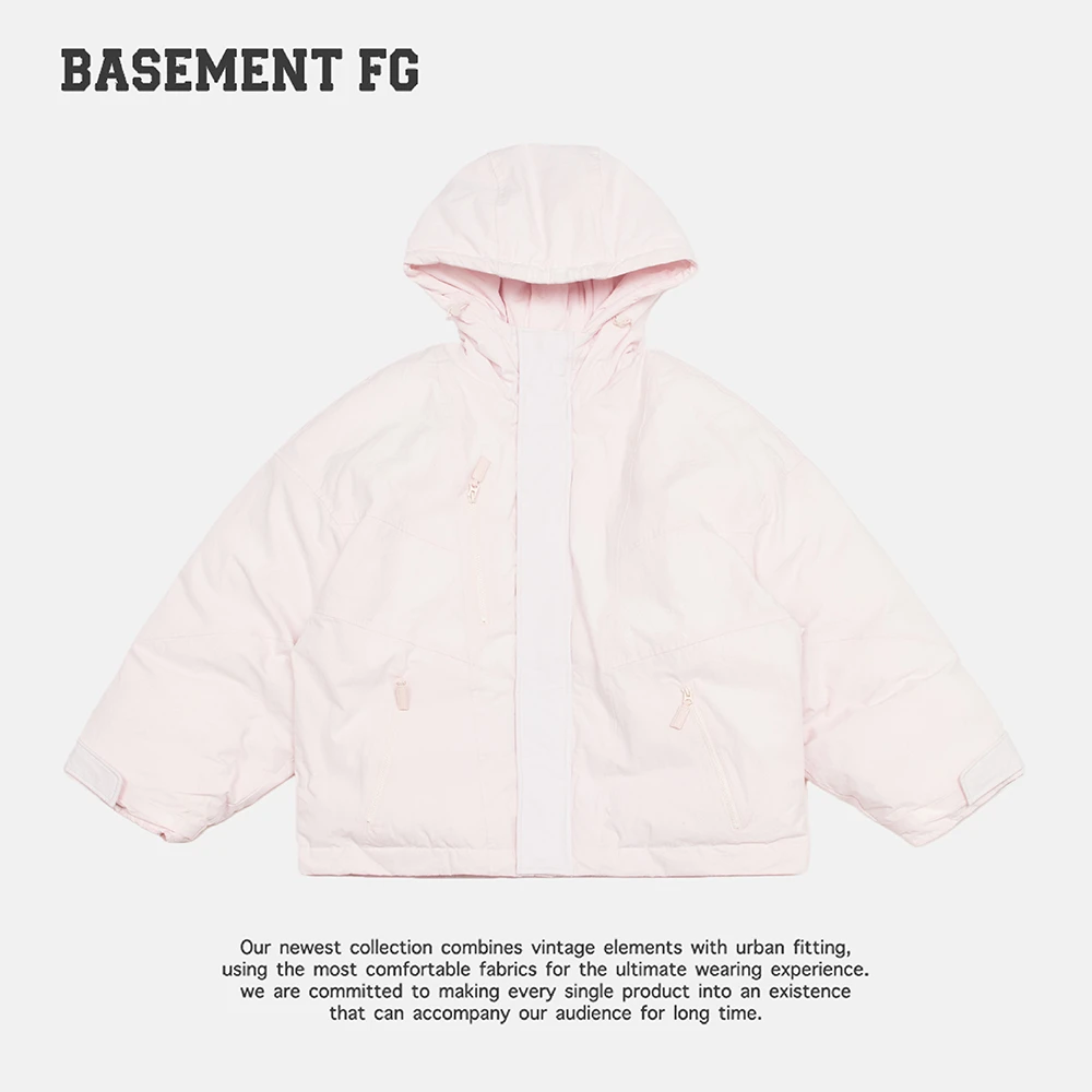 BASEMENT FG厚款常规袖耐磨连帽薄款棉服棉衣短款242100014024