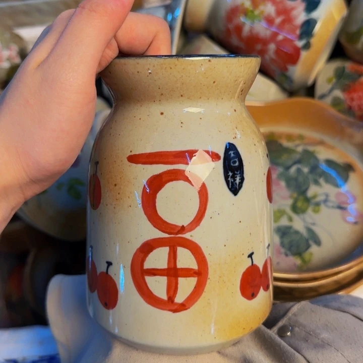瓷片手工手绘细微不一样
