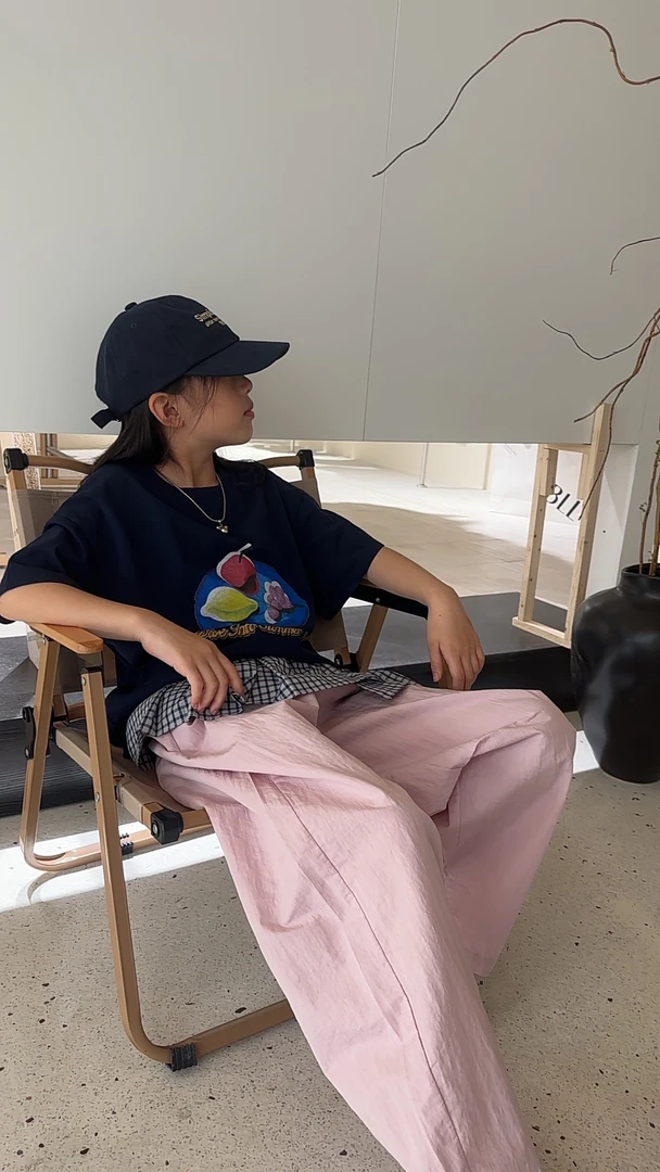 【DYD】新款时尚荷叶屁帘拼接休闲裤女童D205