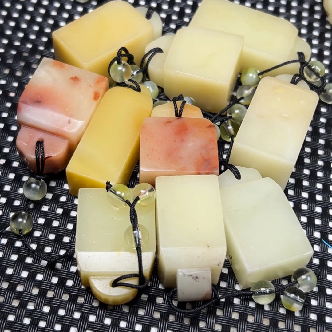 印石寿山石10方芙蓉石如意钮印章