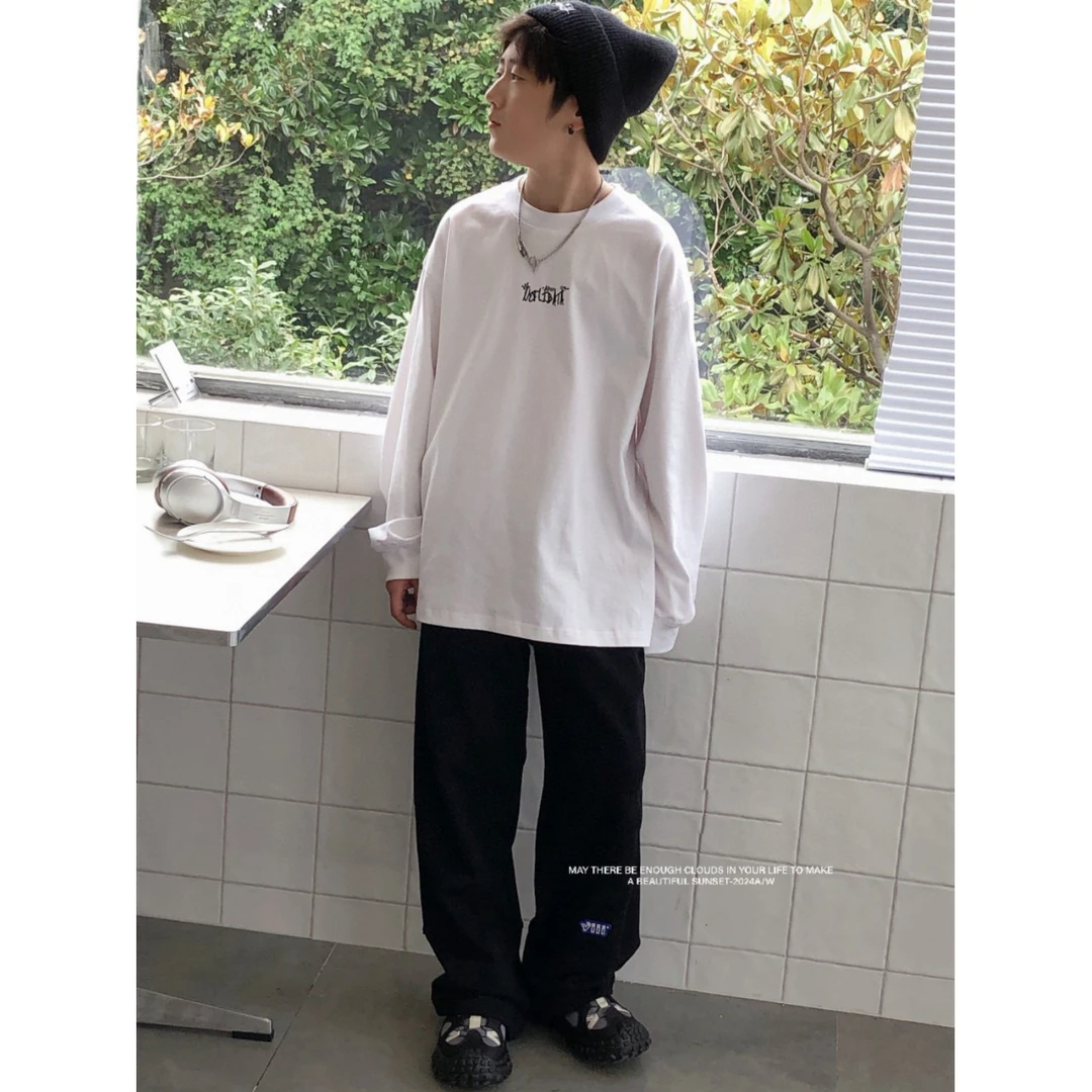 YJ403067-1新款儿童白色长袖T恤