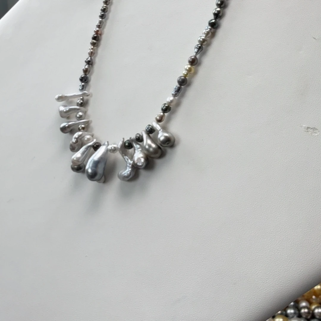 颈饰银S925镶嵌海水珍珠