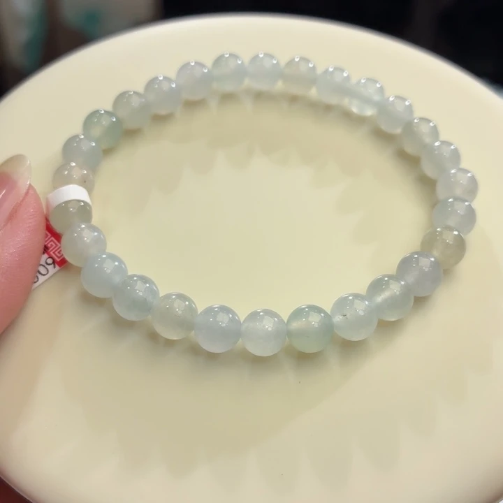 翡翠未镶嵌手链冰胶幻彩卡6.8