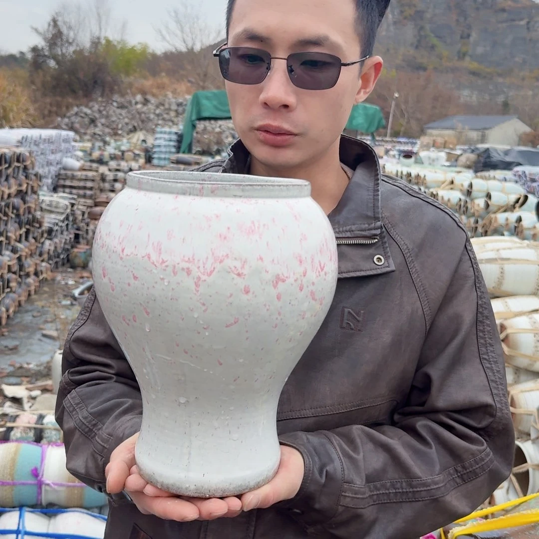 紫砂花盆口16高26（一个粉美人鱼