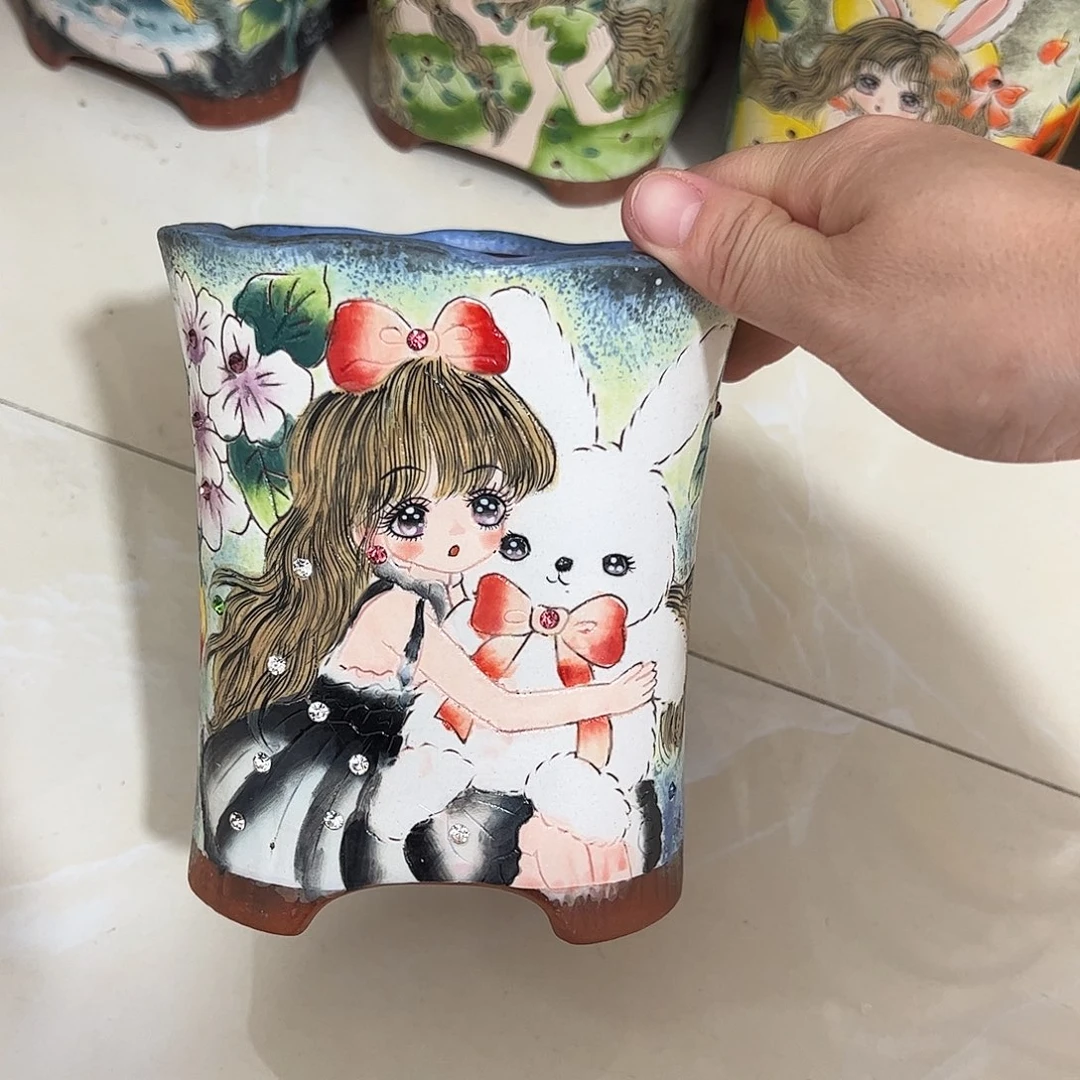 景德镇炫彩手绘口11高14.5