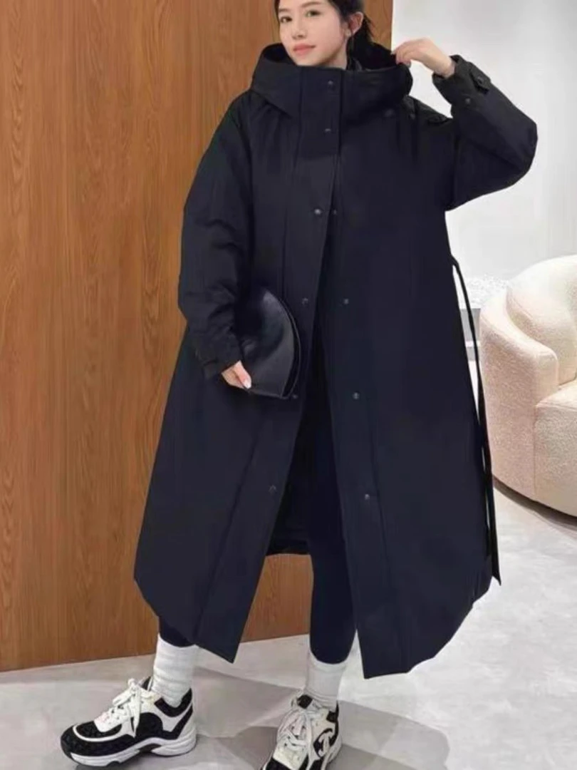 杭州臭美风衣款加厚冬季yu长款外套6927