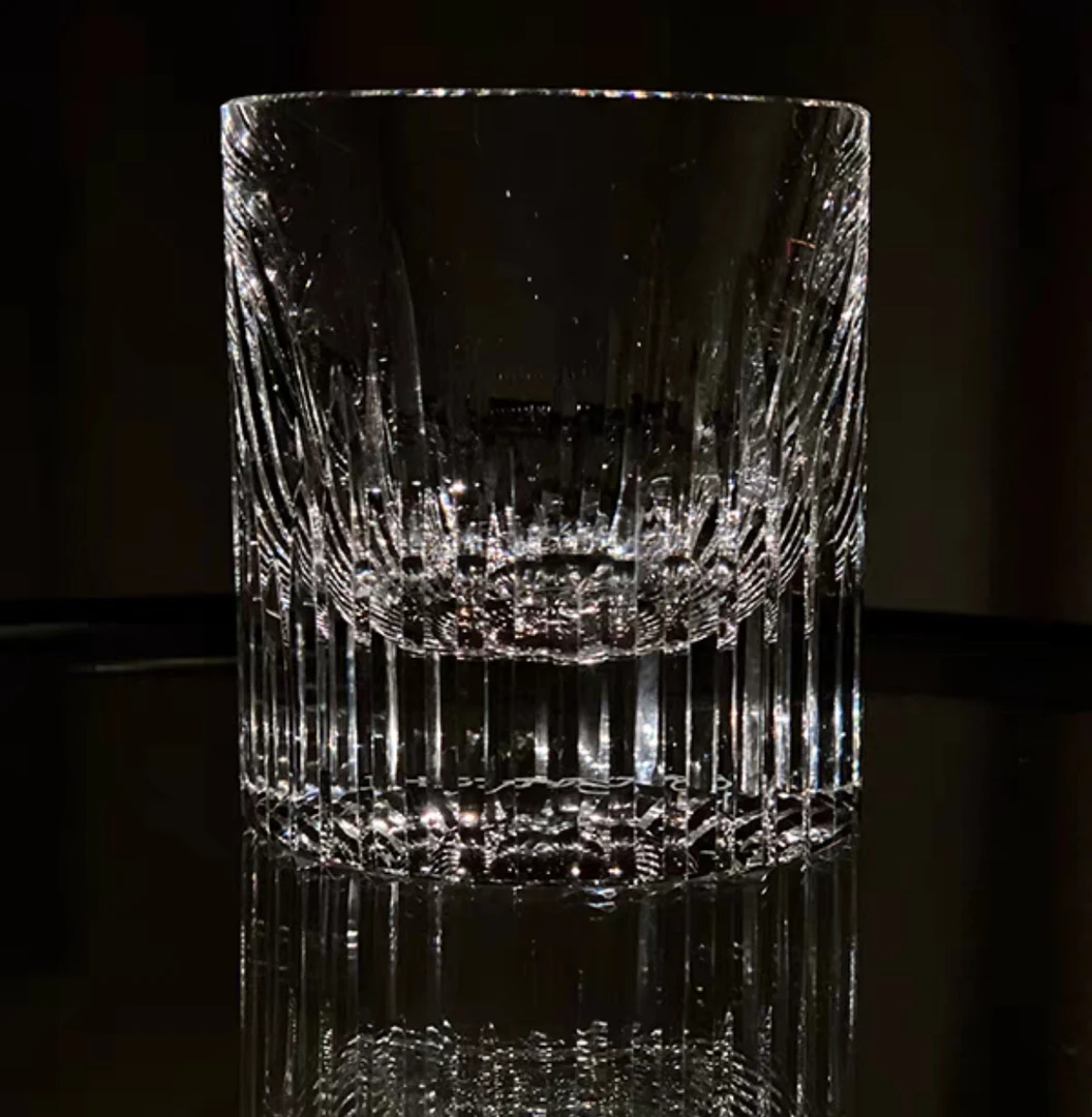 江户切子冰与火系列粉色手工杯高端定制款洋酒果汁杯高端礼物礼品