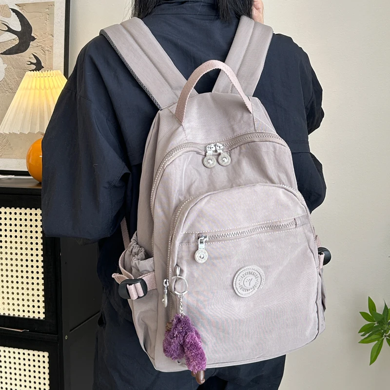 2025新款双背包轻便双肩包男女旅行背包防泼水尼龙布包时尚书包