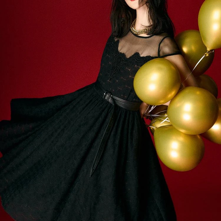 小虫BYRON X CHONG高定水溶蕾丝小礼服蓬蓬公主裙TE1DLY166