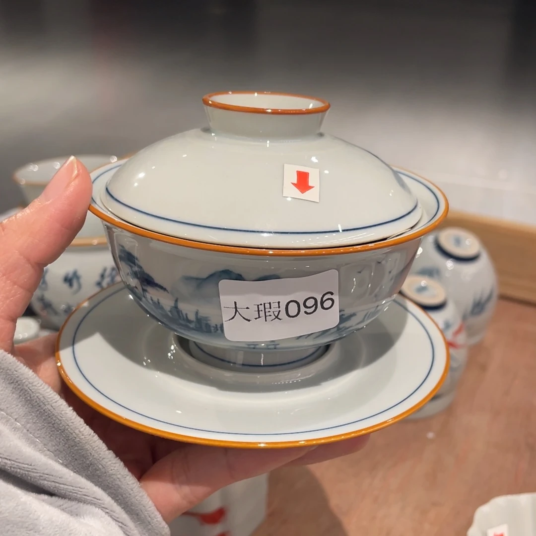 有瑕釉下彩纯手绘