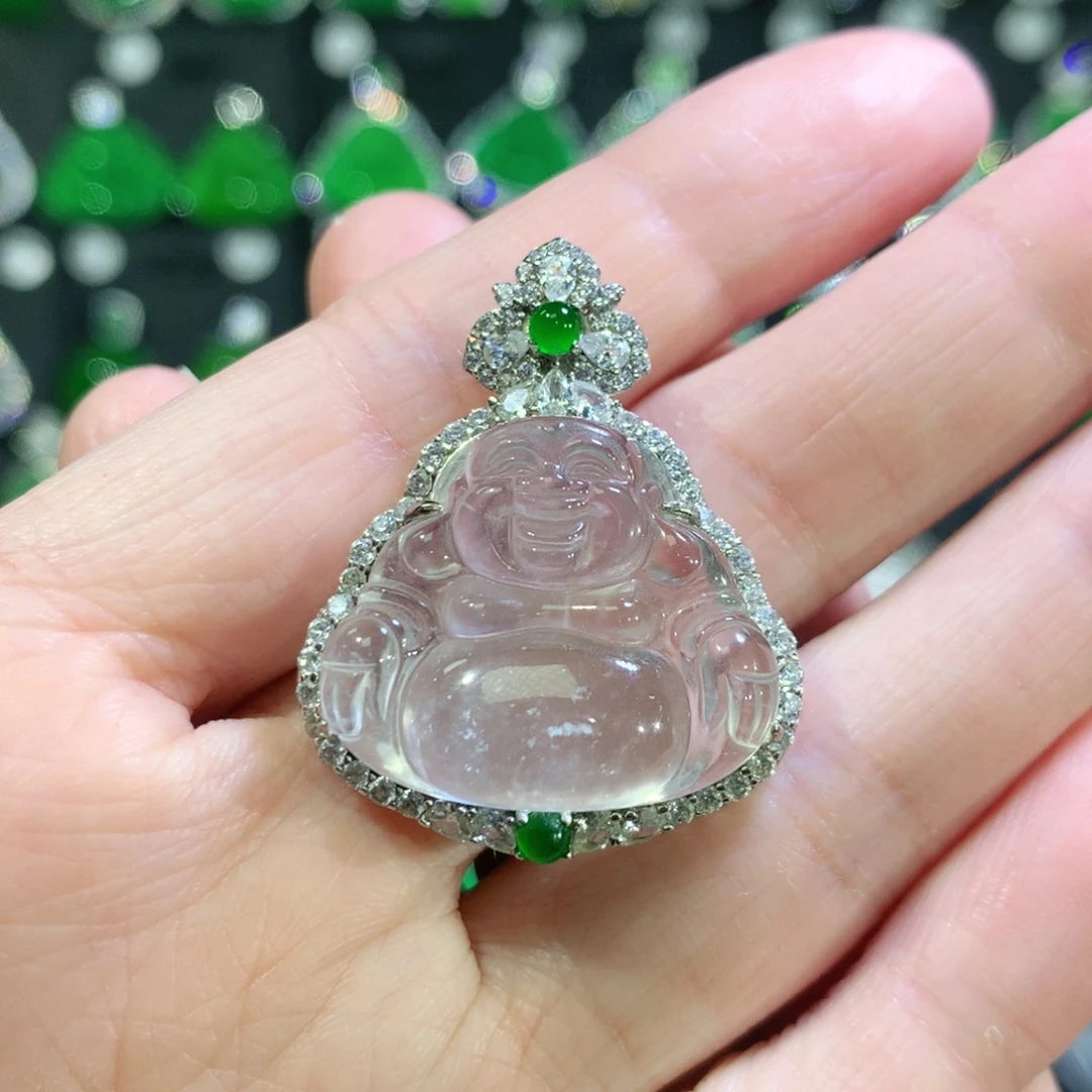 石英质玉银S925镶嵌颈饰