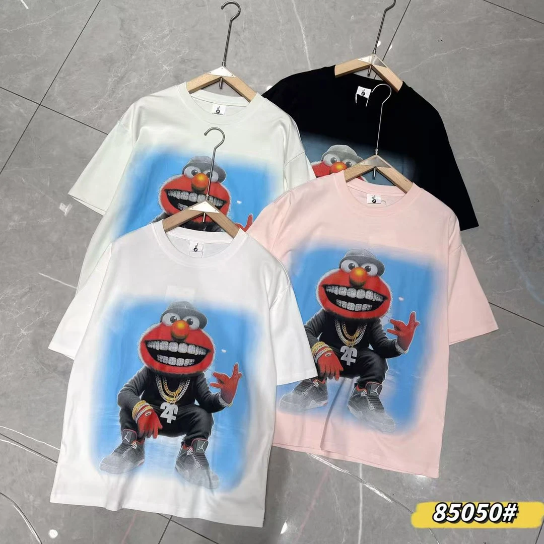 【2025.双面液氨】潮牌美式大印花宽松T恤情侣款短袖-85050