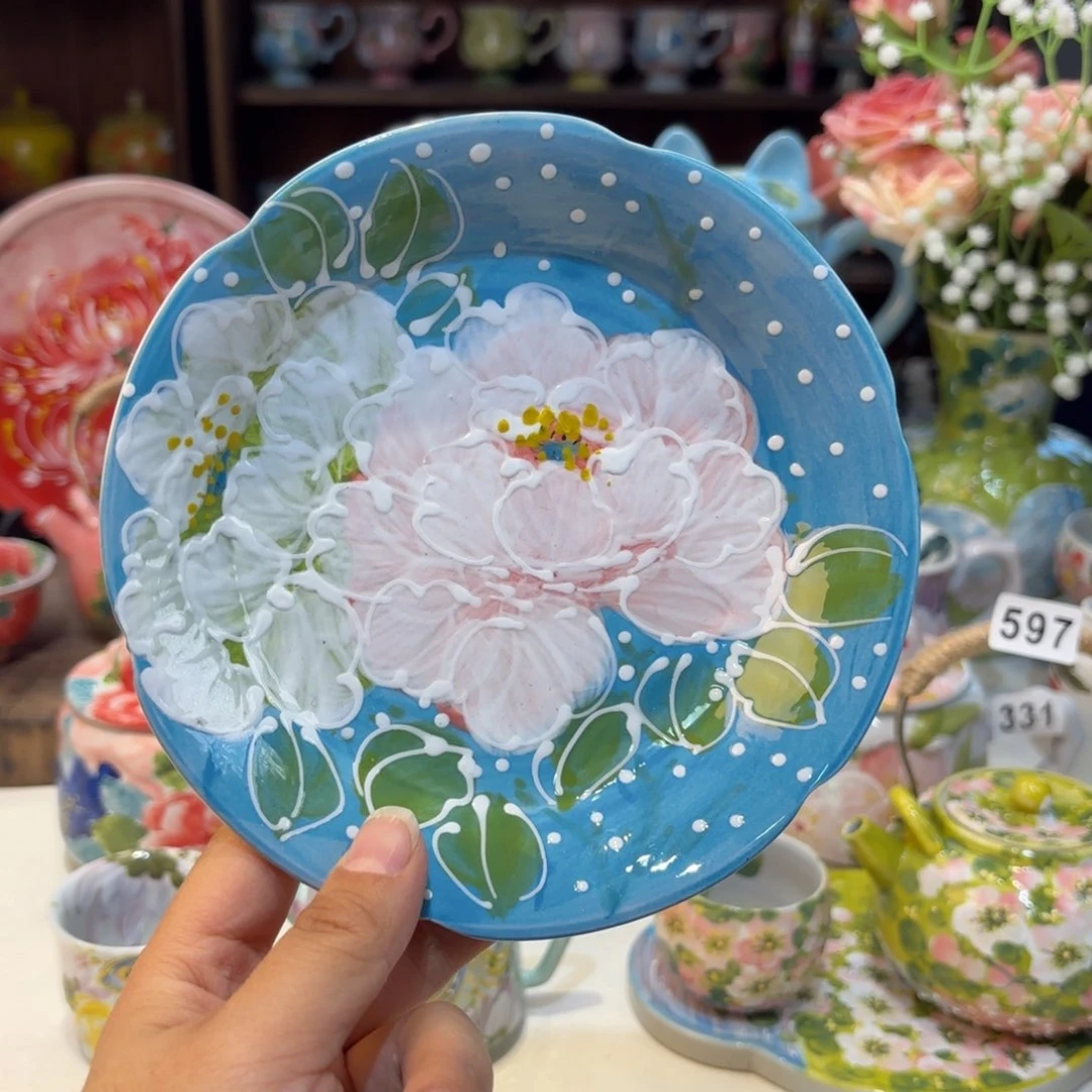 景德镇手绘高温釉下彩陶瓷茶具