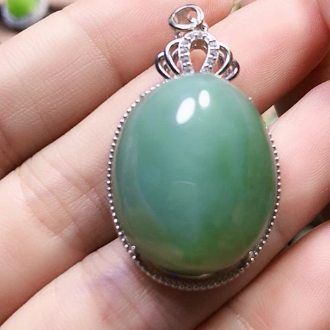 和田玉戒指银S925镶嵌