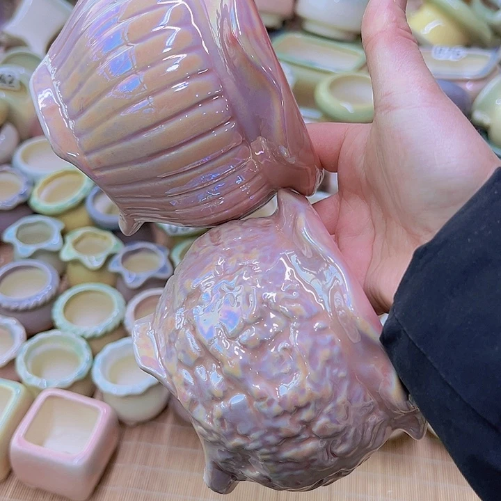 红陶陶瓷花盆当场满12包邮