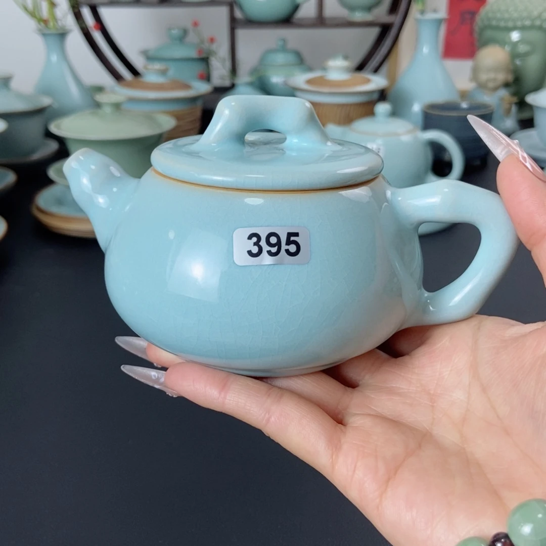 微瑕天青支钉石瓢壶395号