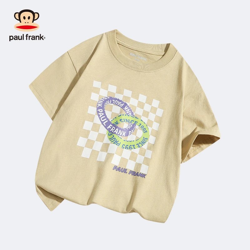 大嘴猴童装纯棉短袖T恤时尚百搭男女童学生夏季透气上装31183F