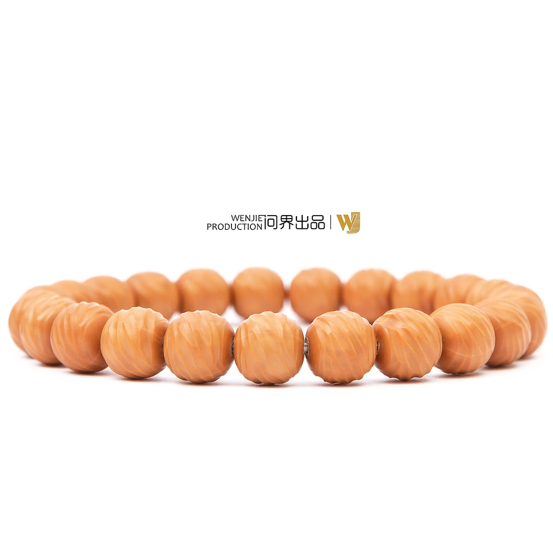 【问界·手工云锦】精工猴头雕刻手作男士文玩核桃手串