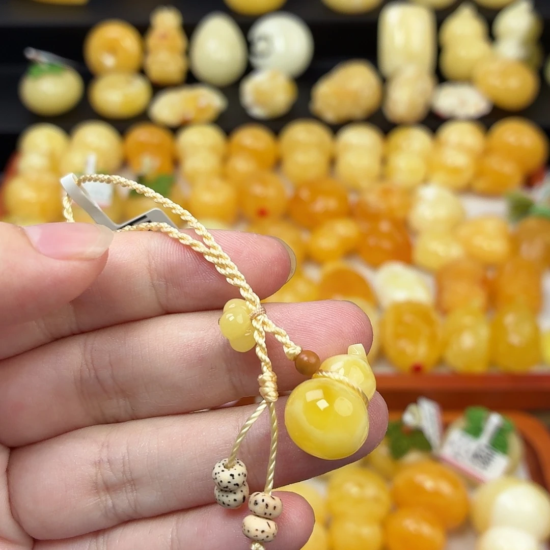 蜜蜡未镶嵌毛衣链蜜蜡