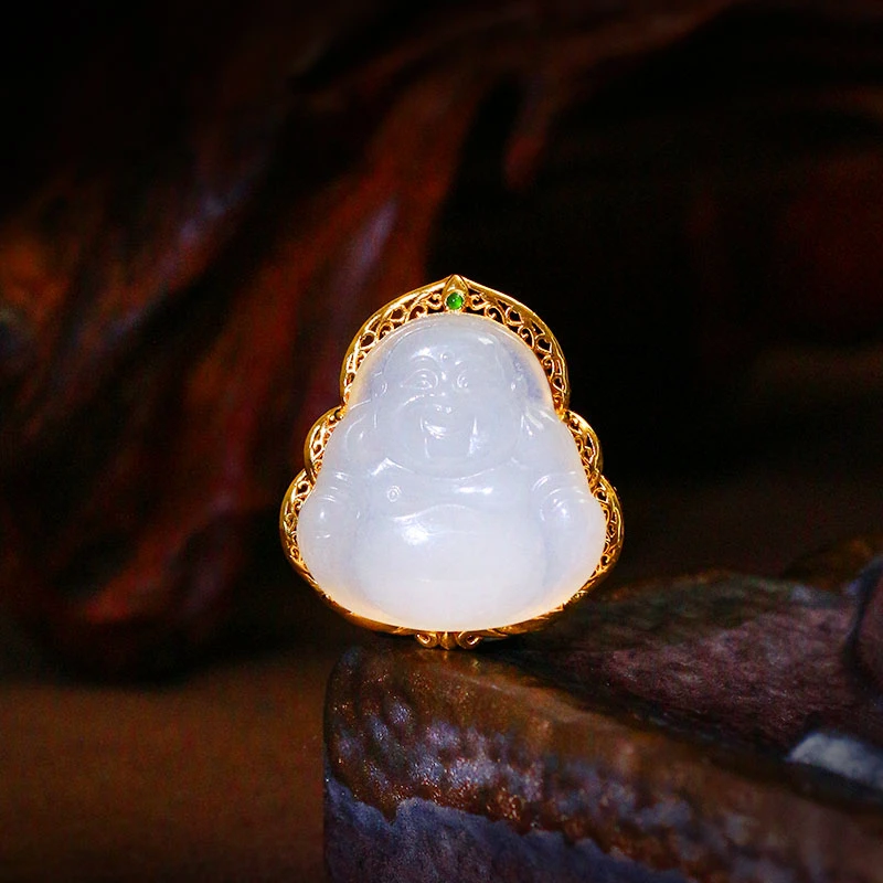 【非藏大珠宝家】和田玉吊坠佛公【5787EA】