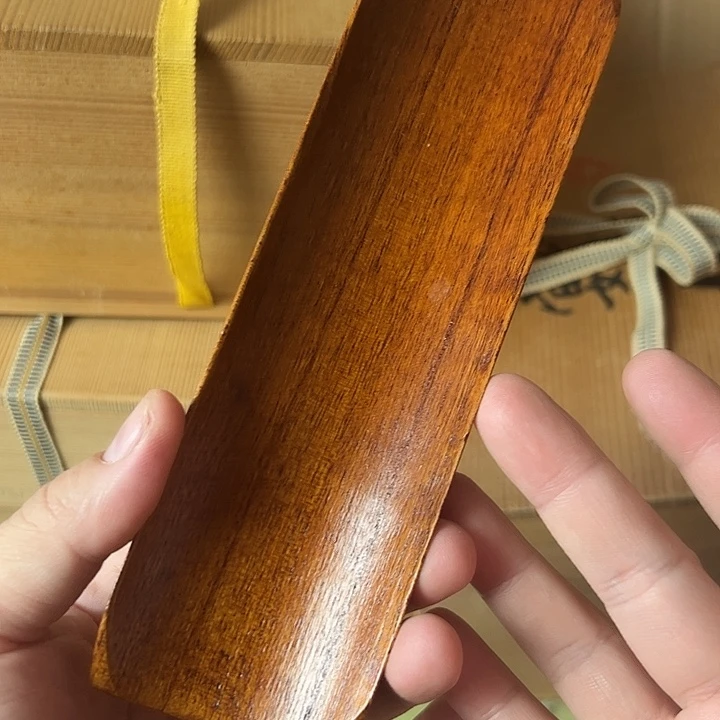 瓷片茶则木胎全新全