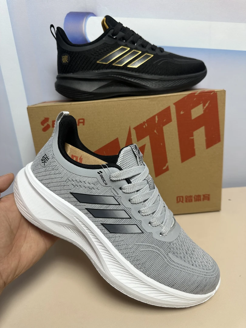 透气上班男鞋透气跑鞋百搭跑步飞织鞋减震轻便耐磨软底80012B踏