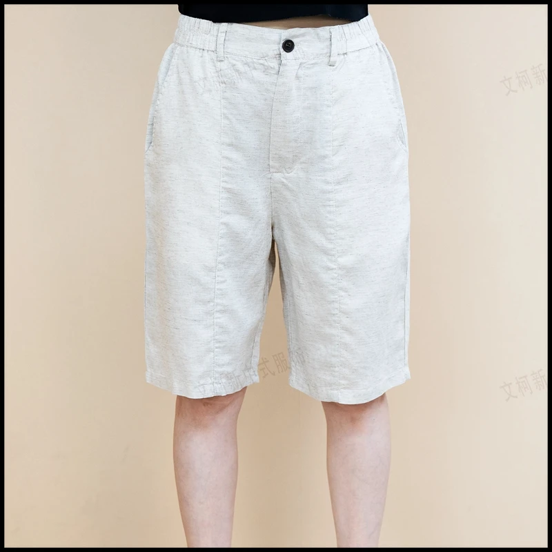 2025夏季新款男士直筒中裤宽松休闲纯色五分裤薄款