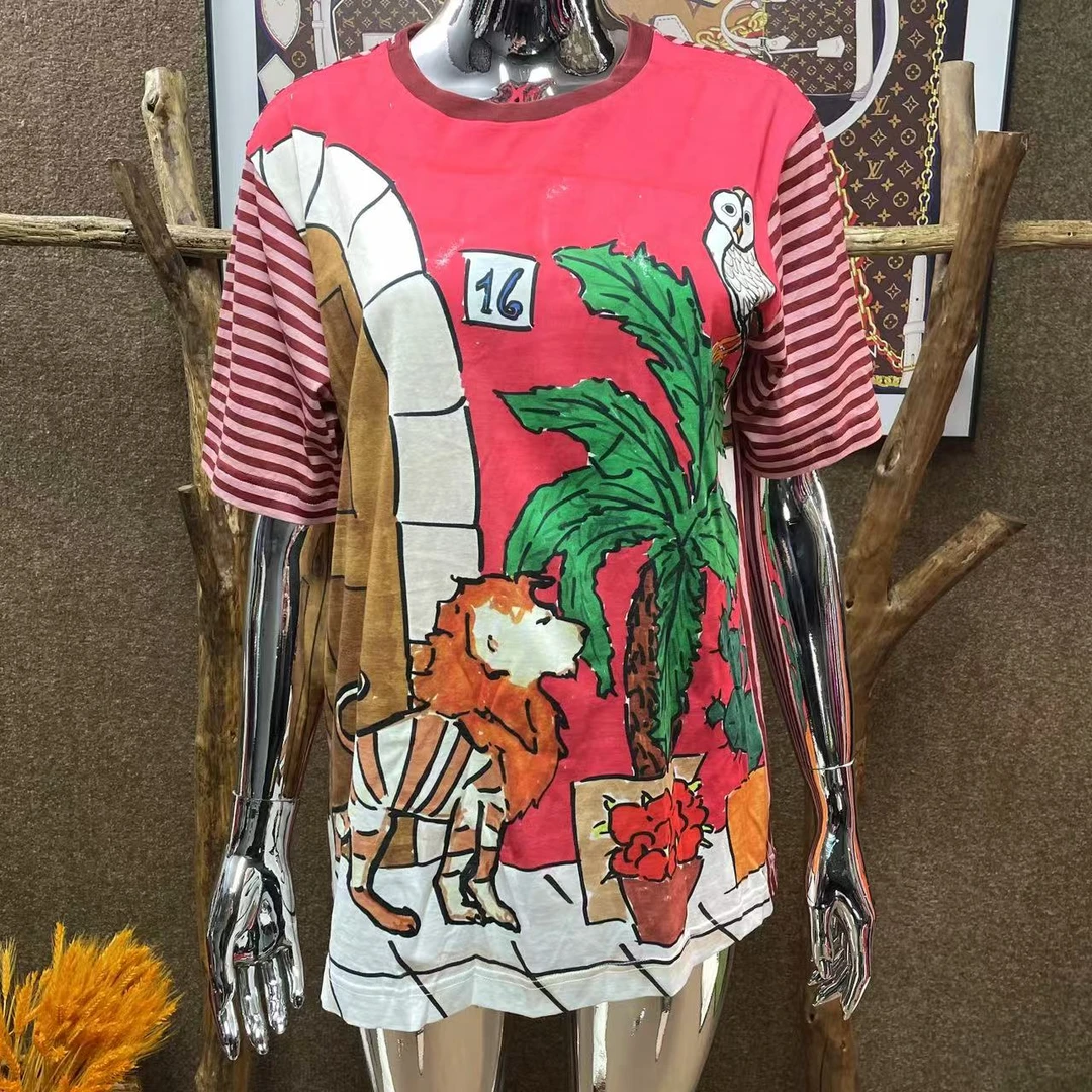 99新  DG 卡通图案印花短袖 46码