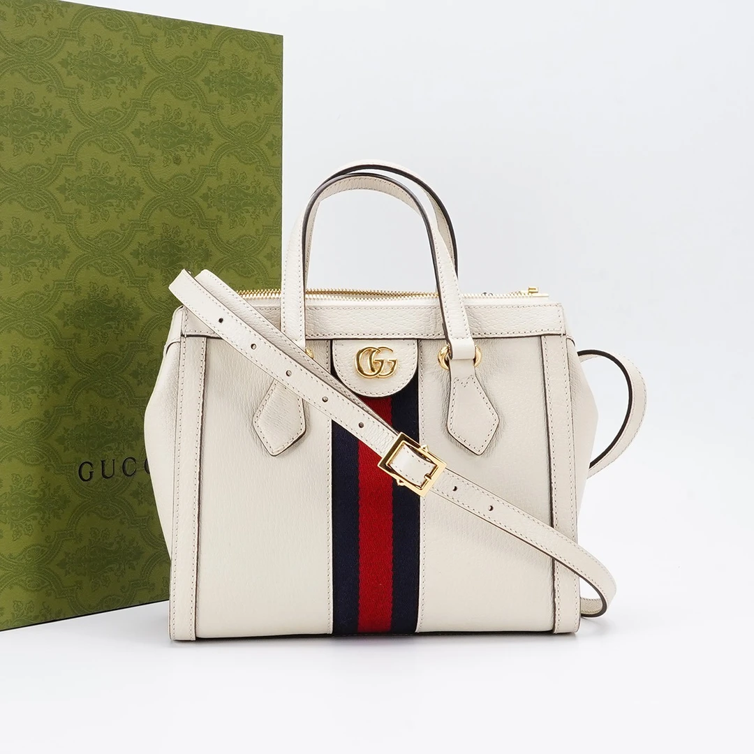 95新 GUCCI/古驰 【白菜】ophidia托特包小号/BG23000081