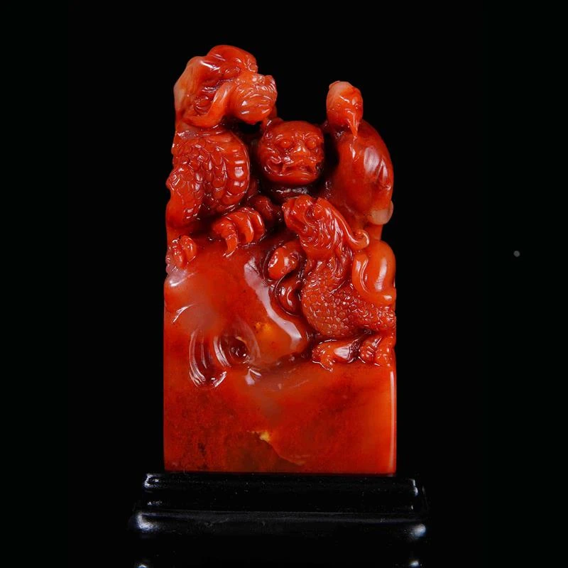 寿山石老性芙蓉石四大神兽7.4-3.9-3.2卖3999