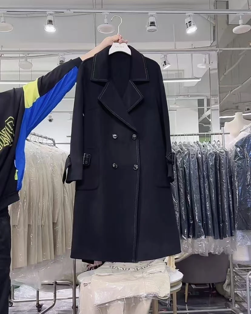 【高奢•DD】NN304-时尚女装设计感羊毛大衣显瘦休闲百搭气质百搭