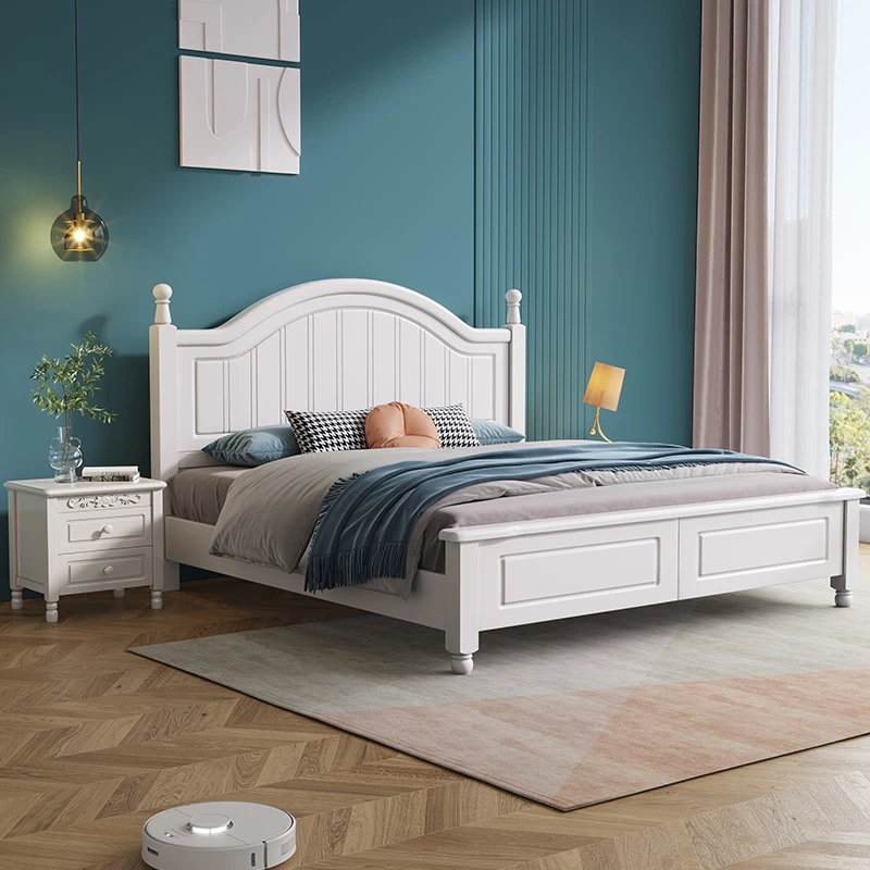 实木榫卯满铺床板简约现代实木床1.8米双人床1.5米主卧家用单人床