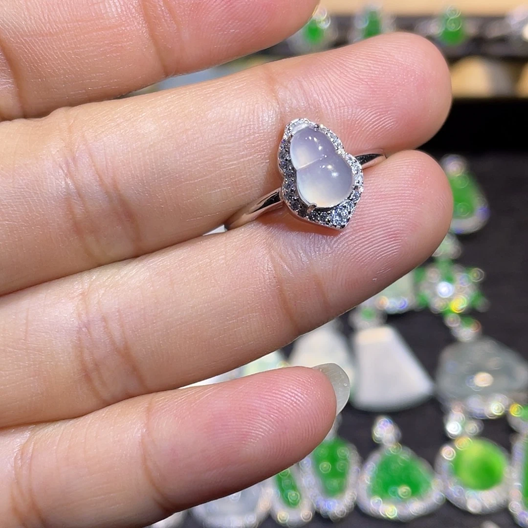 翡翠银S925镶嵌戒指